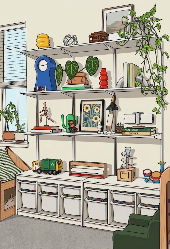 Mur harmonieux et bien organisé